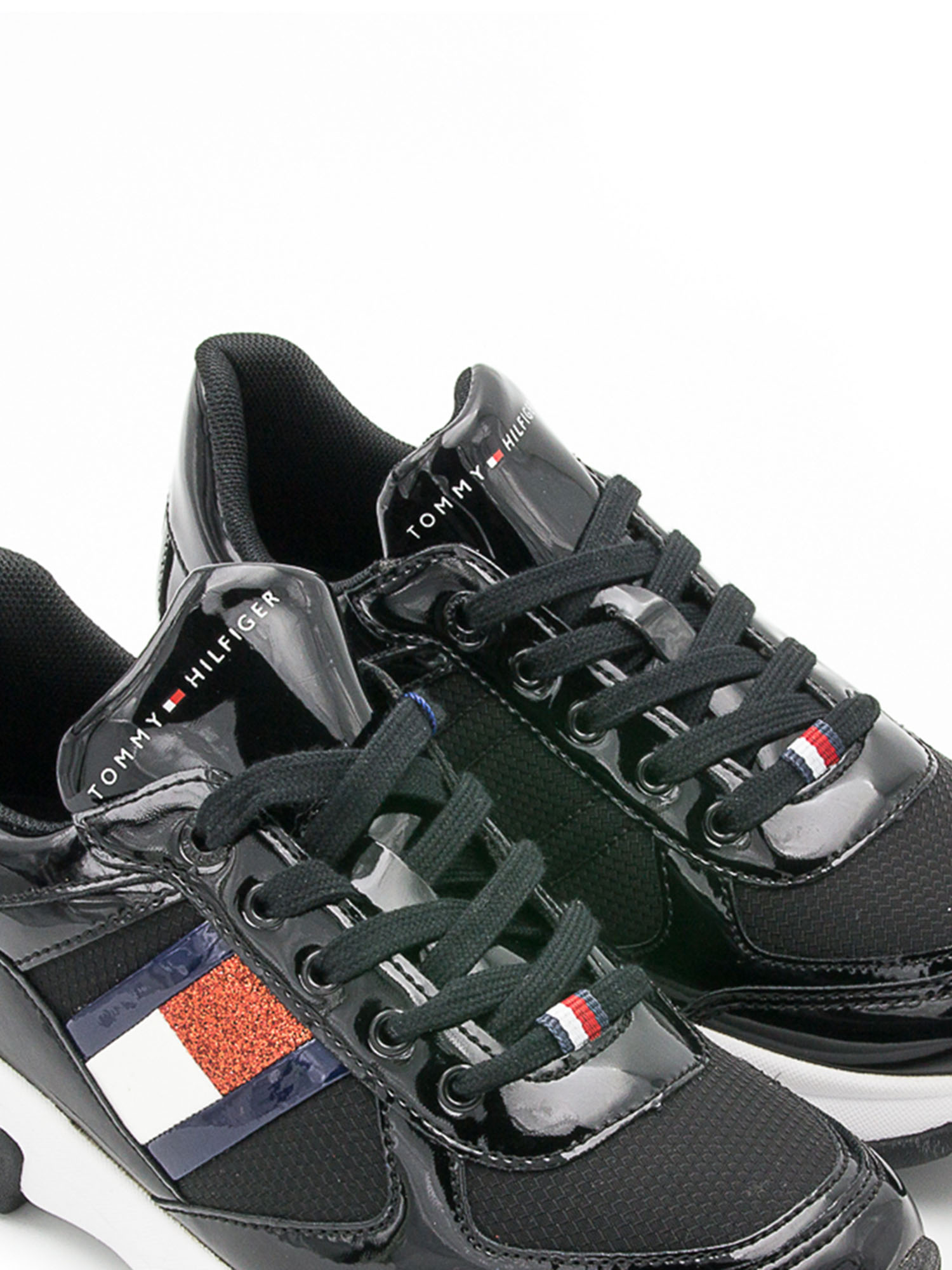 Sneakersy dziewczęce niskie Tommy Hilfiger T3A4-30818-1022999 Czarny