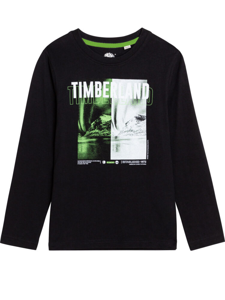 Bluzka chłopięca Timberland T25S41 Czarny