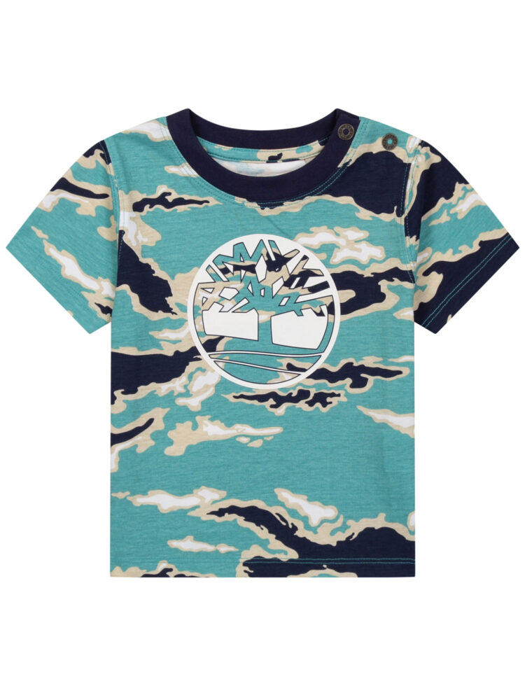 T-shirt dziecięcy Timberland T05K48/79D Niebieski