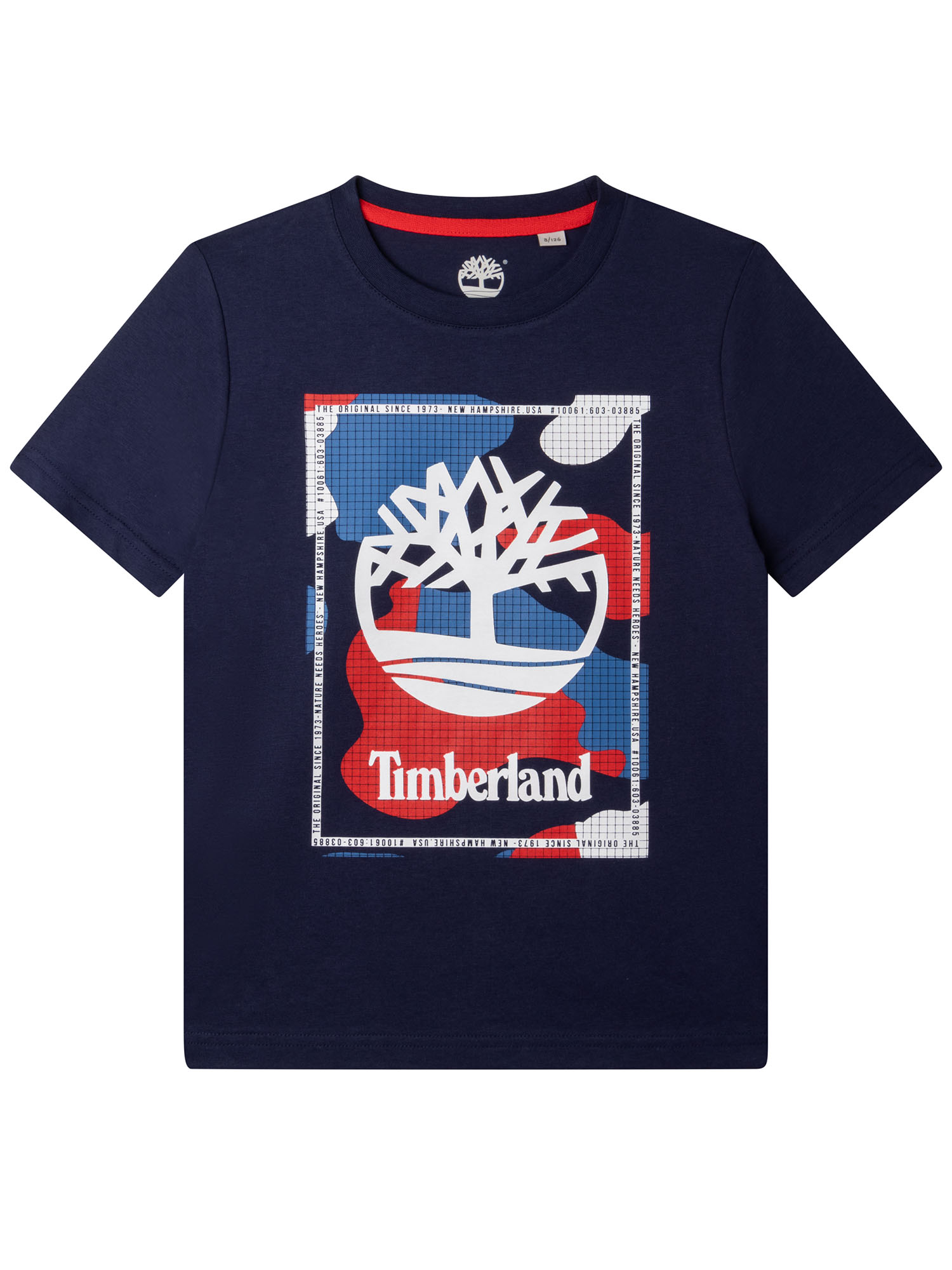 T-Shirt chłopięcy Timberland T25S84/85T Granatowy