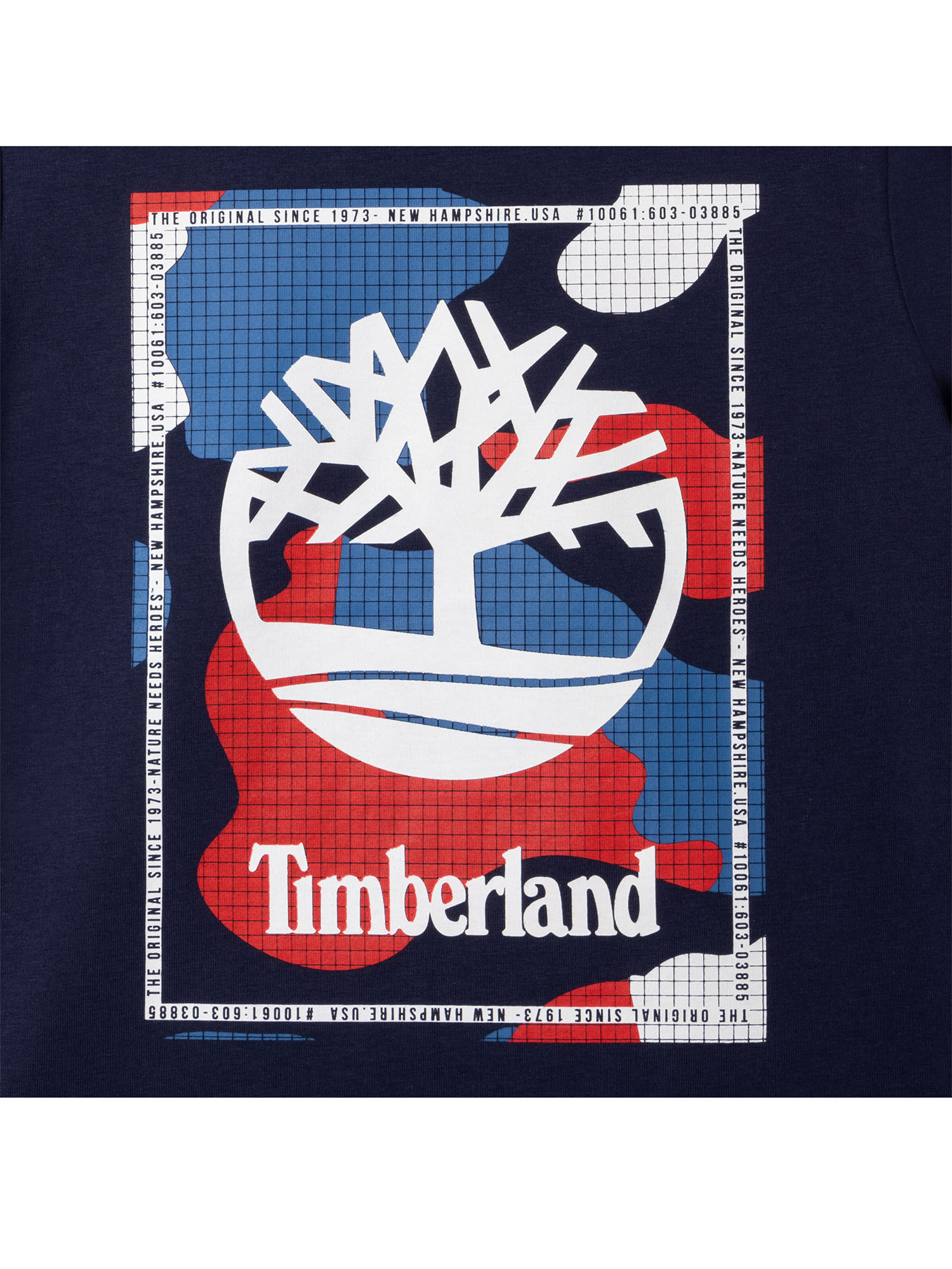 T-Shirt chłopięcy Timberland T25S84/85T Granatowy