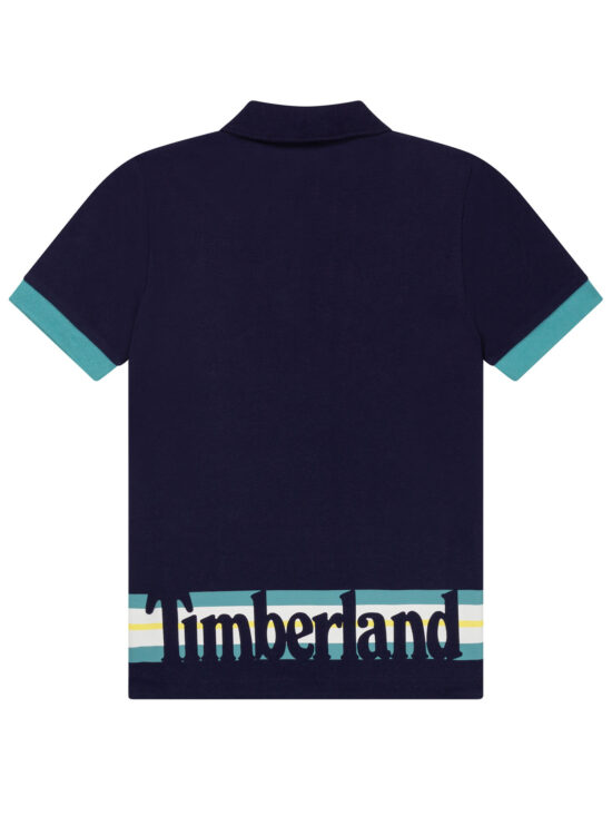 Koszulka polo chłopięca Timberland T25T03/85T Granatowy