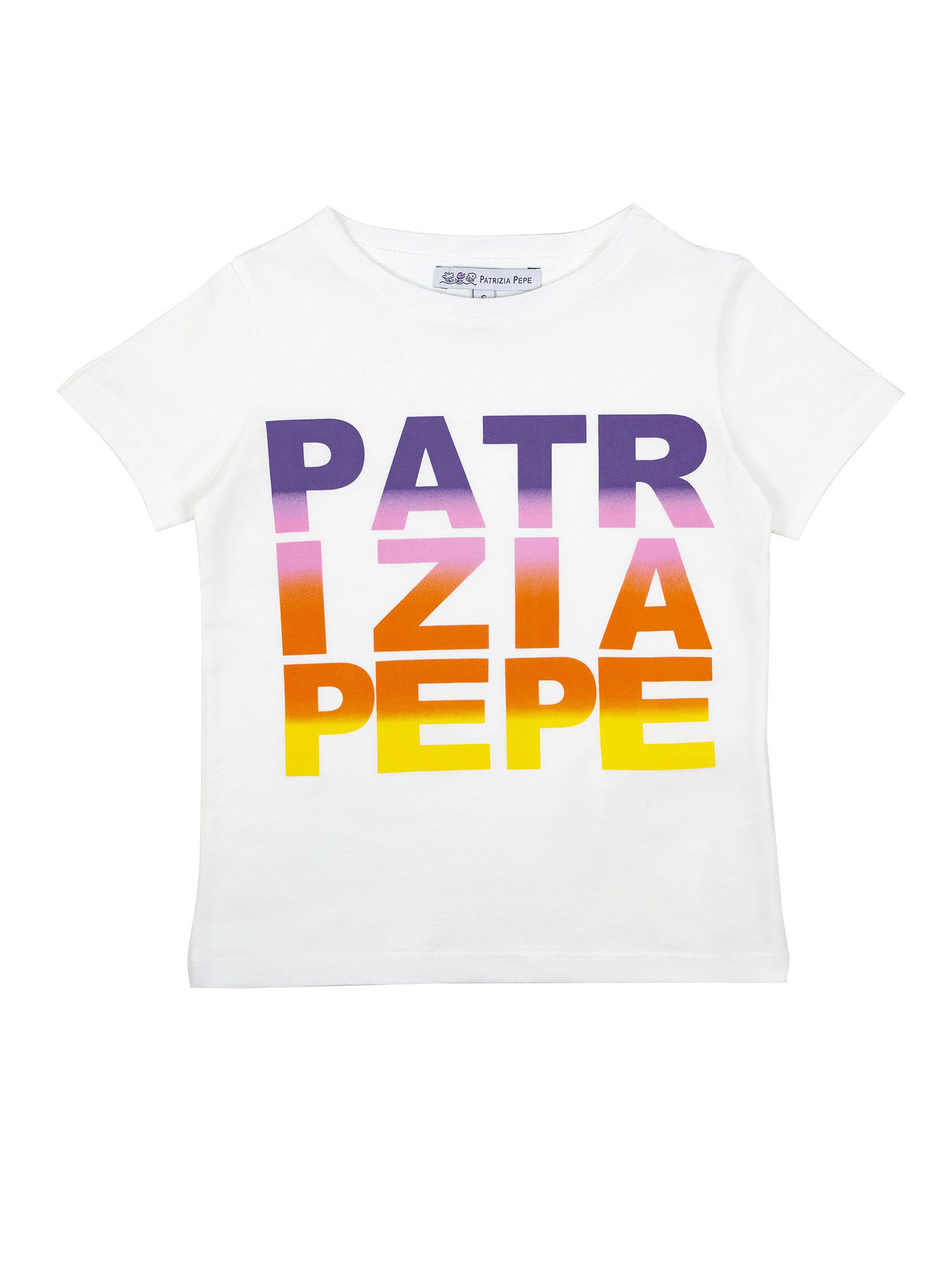Koszulka dziewczęca Patrizia Pepe PJFTE16 1228 0101 biały