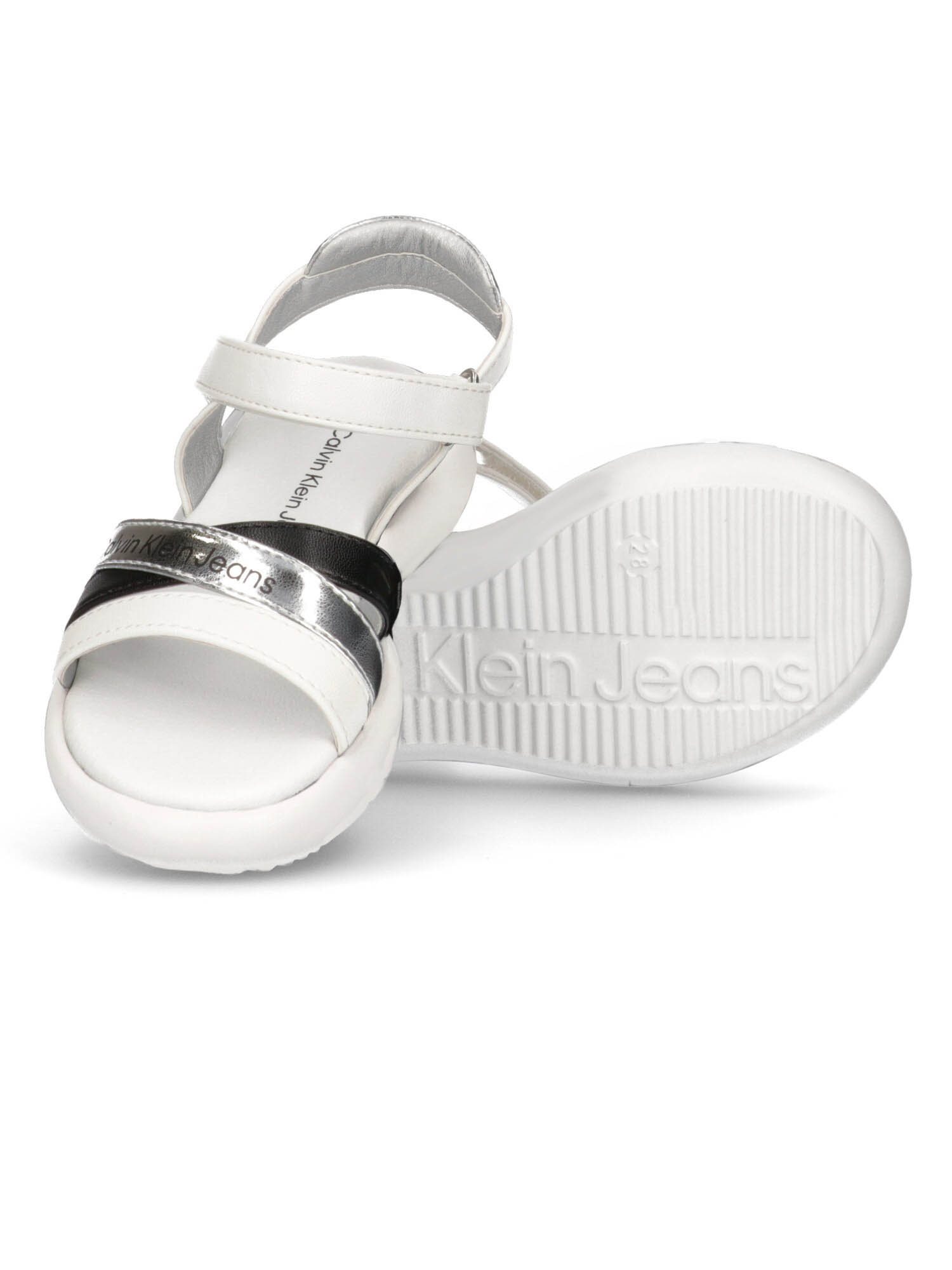 Sandałki dziewczęce Calvin Klein Jeans V3A2-80204-0193Y125 biały